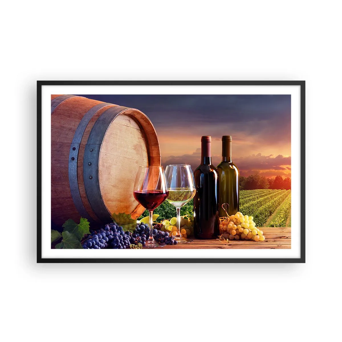 Poszter fehér keretben - Az életnek itt íze van - 91x61 cm