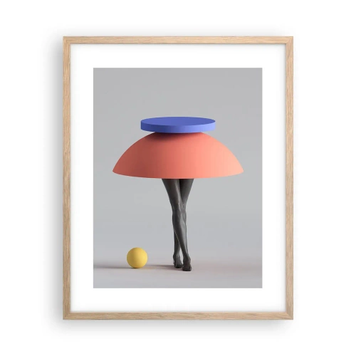 Poszter világos tölgy keretben - Szürreális kompozíció - 40x50 cm