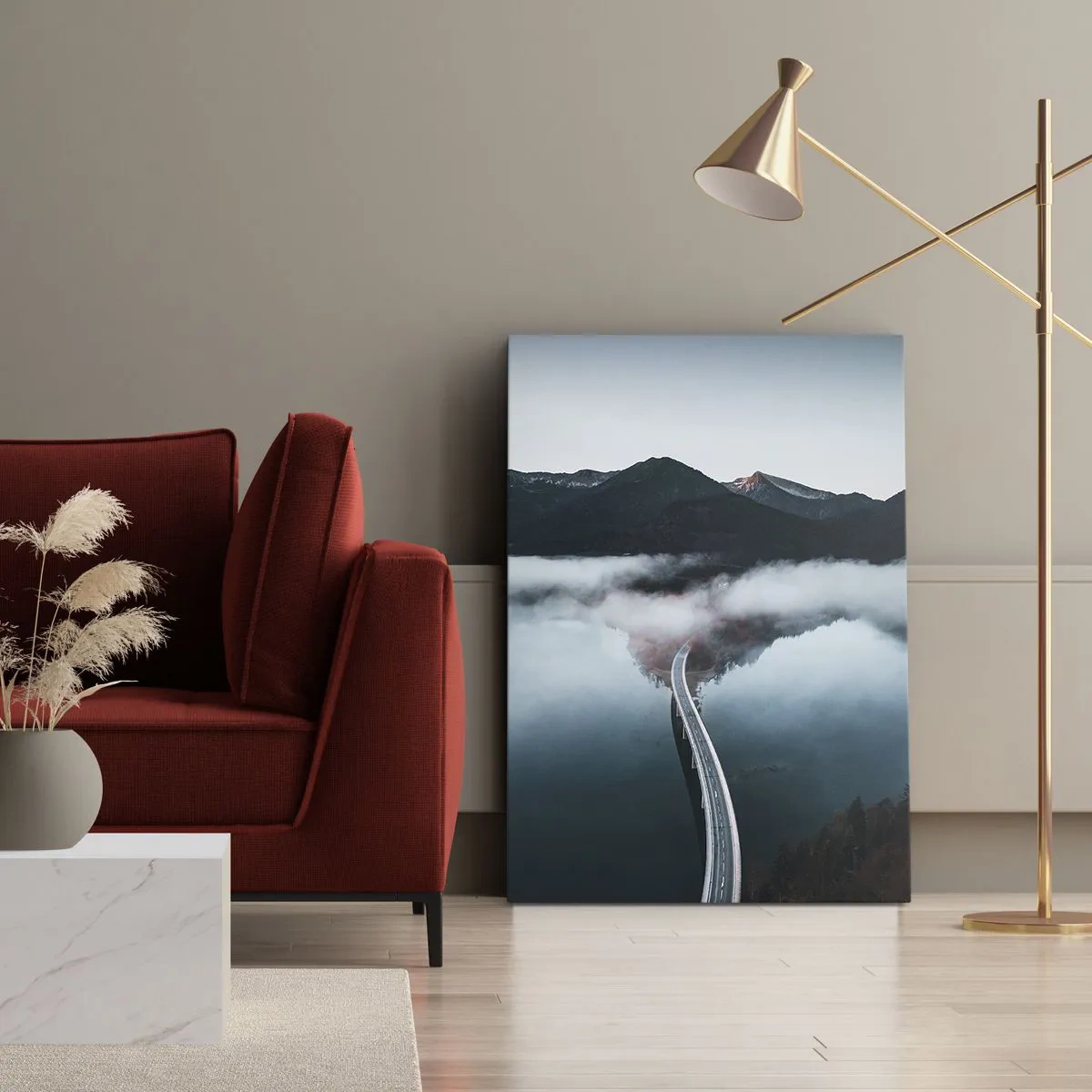 Vászonkép - Tükörsima víz felett - 70x100 cm