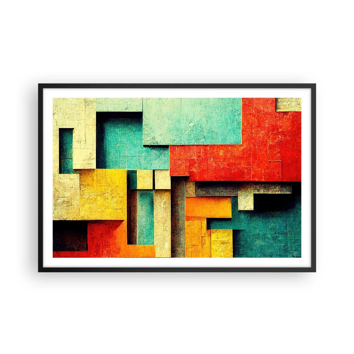 Poszter fehér keretben - A derékszögek fesztiválja - 91x61 cm