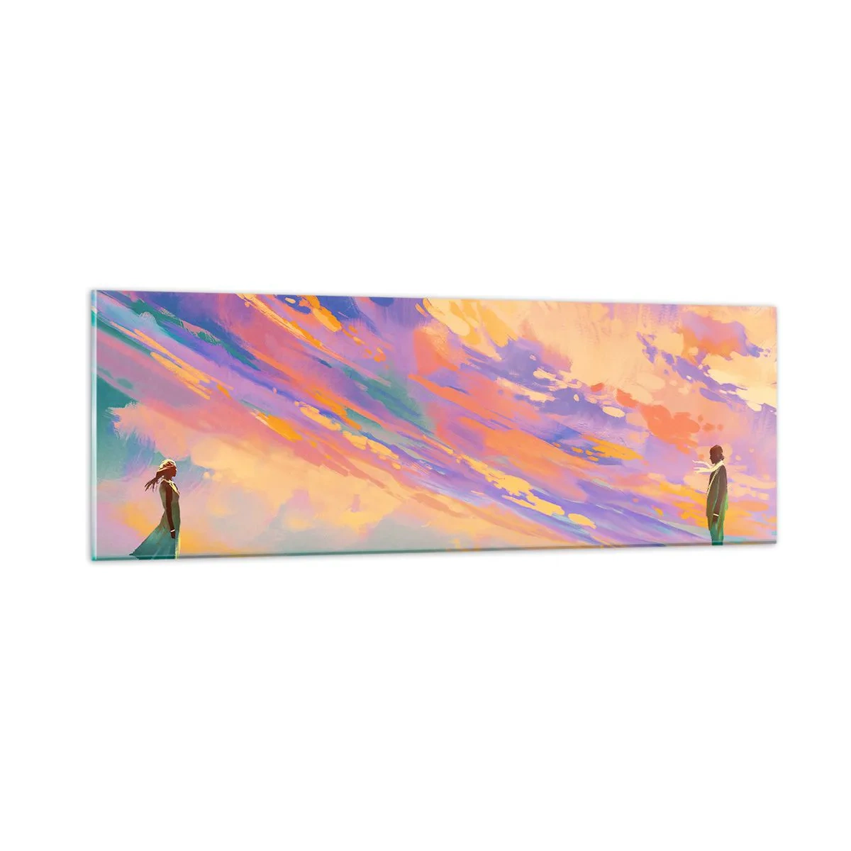 Üveg kép - Vonzási erő - 90x30 cm