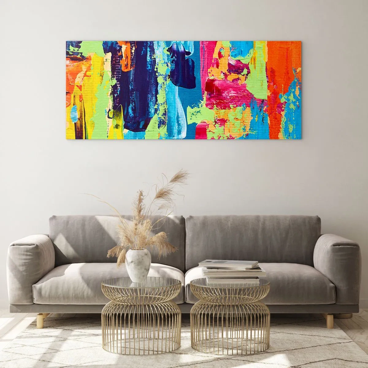 Üveg kép - Az élet gyönyörű! - 90x30 cm