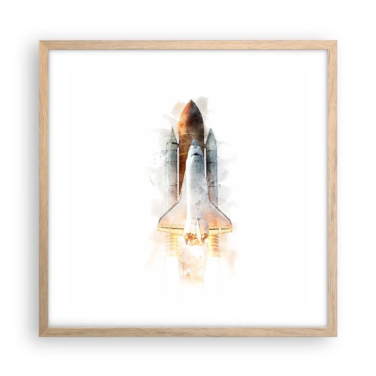 Poszter világos tölgy keretben - Felfedezők az elején - 50x50 cm