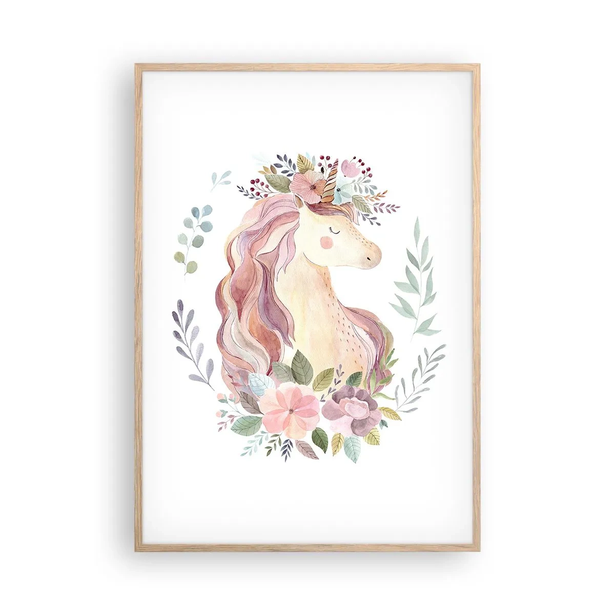 Poszter világos tölgy keretben - Meghívás a tündérmesék világába - 70x100 cm