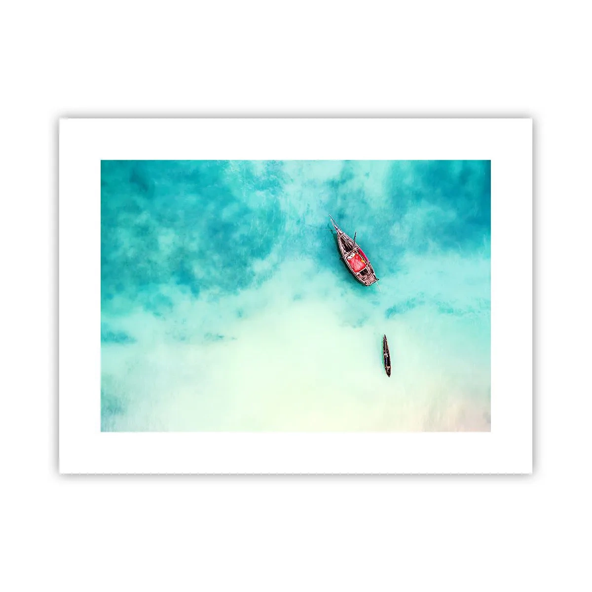 Poszter - A Zanzibár strandjain, amikor sok a víz... - 40x30 cm