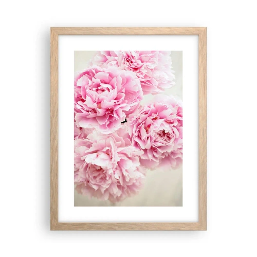 Poszter világos tölgy keretben - Rózsaszín pompában - 30x40 cm