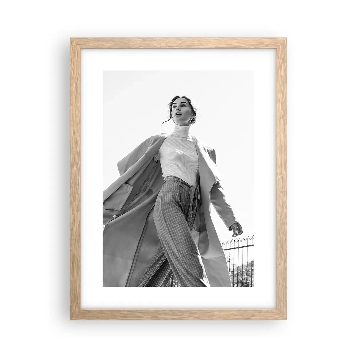 Poszter világos tölgy keretben - Velem jössz? - 30x40 cm