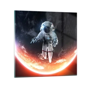 Üveg kép - Maradhatok még egy kicsit? - 50x50 cm