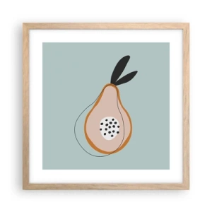 Poszter világos tölgy keretben - Behatolás a dolgok természetébe - 40x40 cm