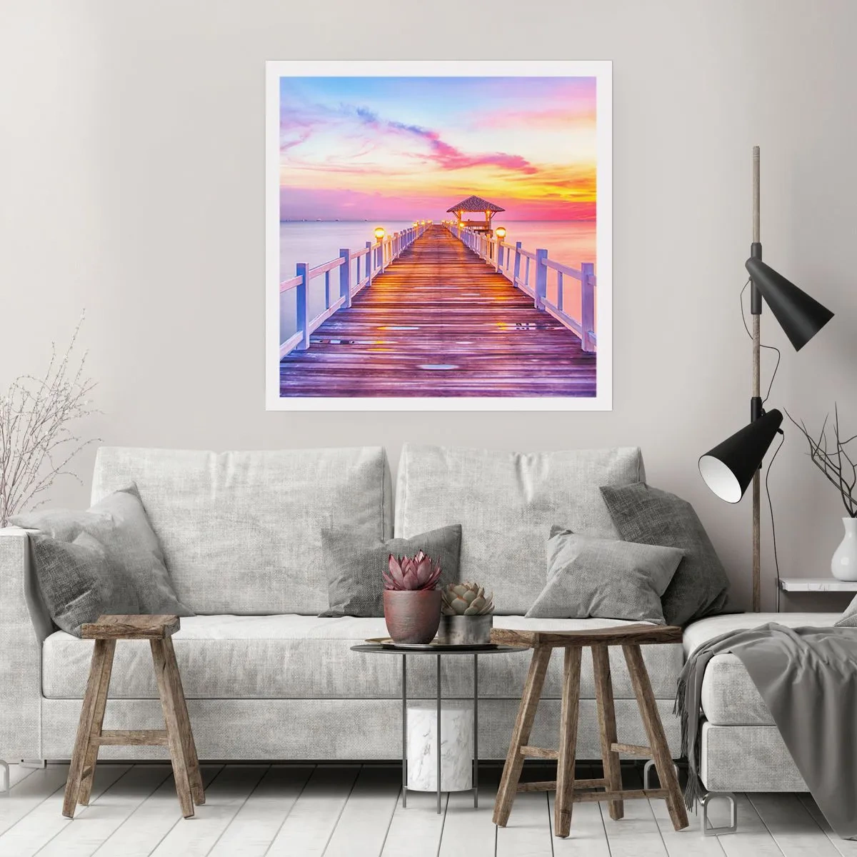 Poszter - Az est lilás-arany csendje - 50x50 cm