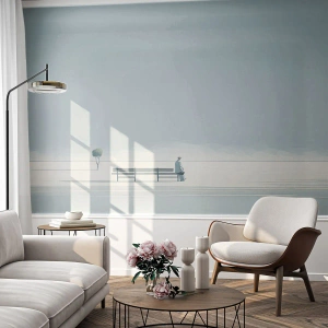 Fotótapéta Premium Sand - Igen, én várok. - Minimalista, Magányos, Férfi - 300x210 cm