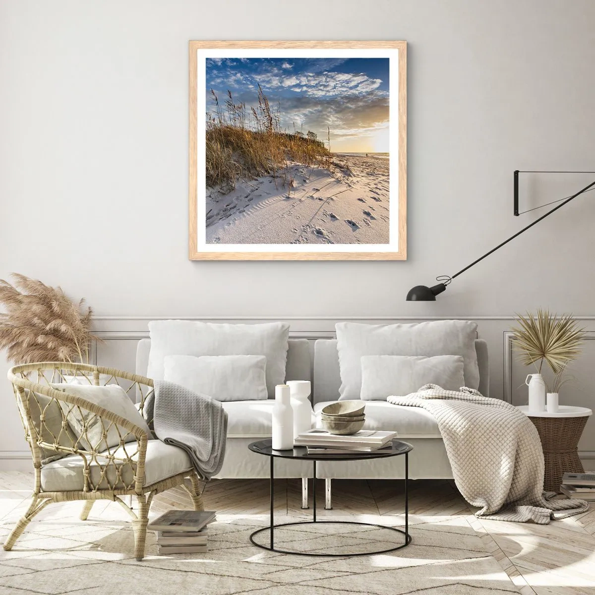 Poszter világos tölgy keretben - Meghívás egy sétára - 30x30 cm