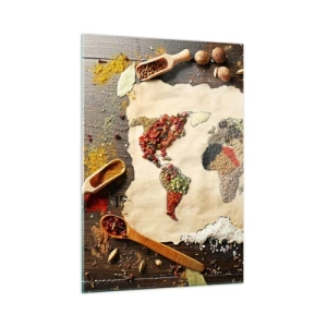 Üveg kép - A világ összes íze - 50x70 cm