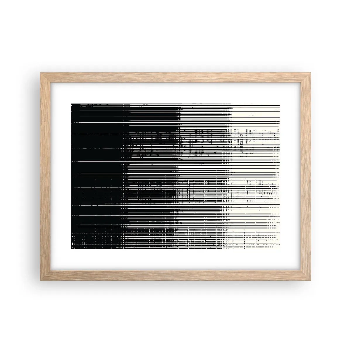 Poszter világos tölgy keretben - Hullámok és rezgések - 40x30 cm