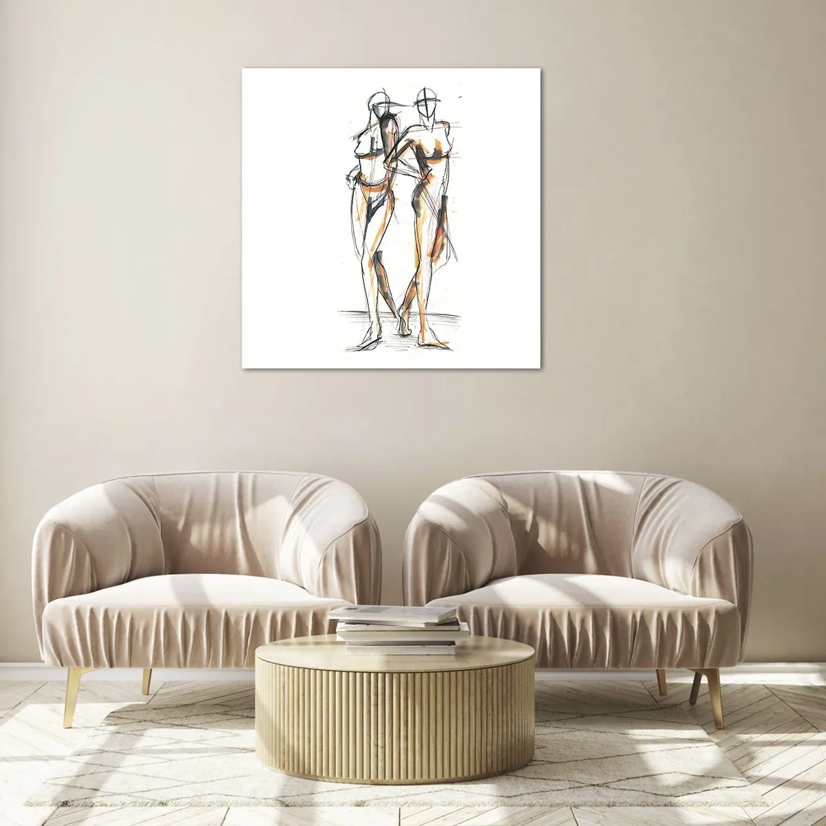 Üveg kép - A kegyelem tanulmánya - 30x30 cm