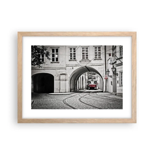 Poszter világos tölgy keretben - A város labirintusán keresztül - 40x30 cm