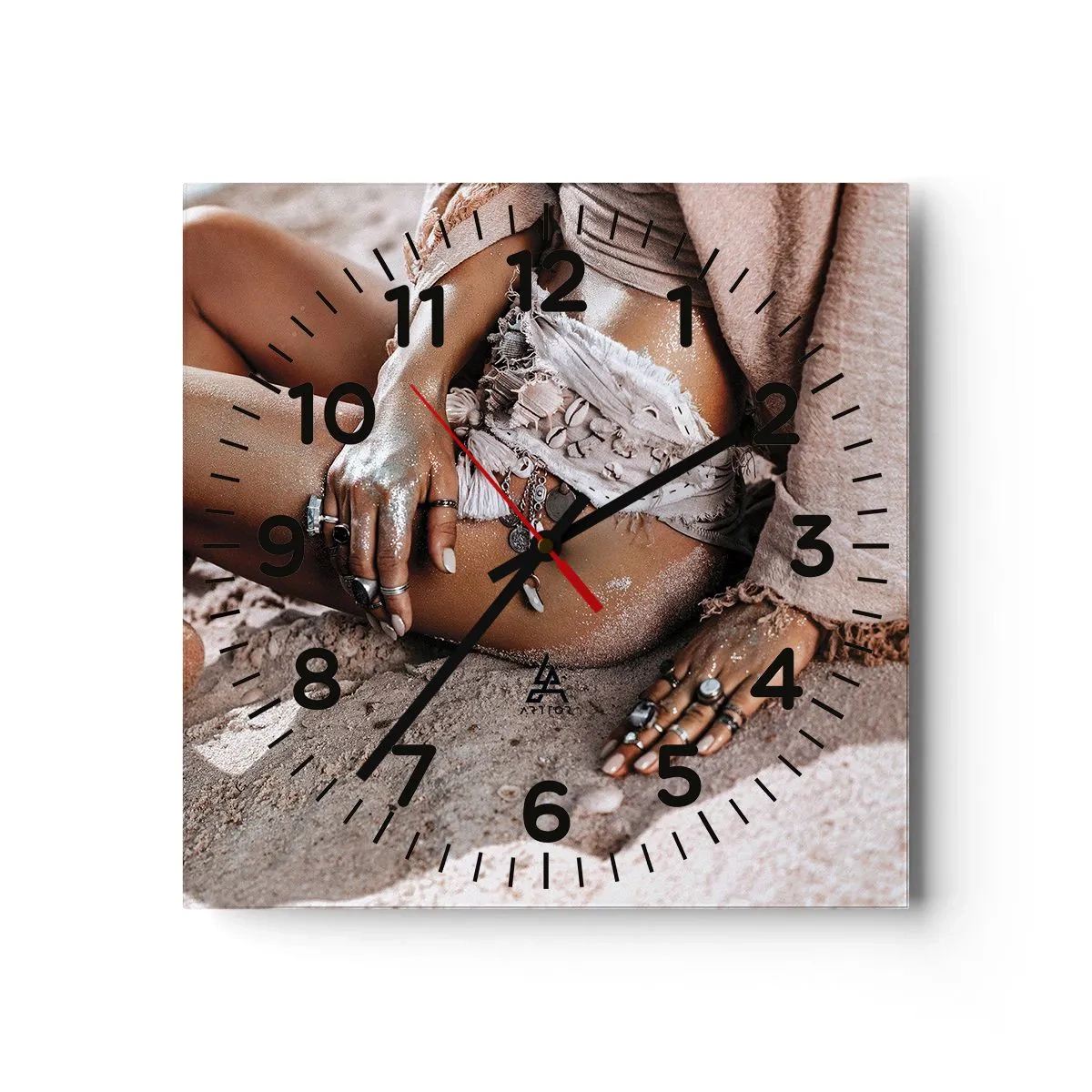 Falióra, Óra - A hullámok vetettek partra? - 40x40 cm