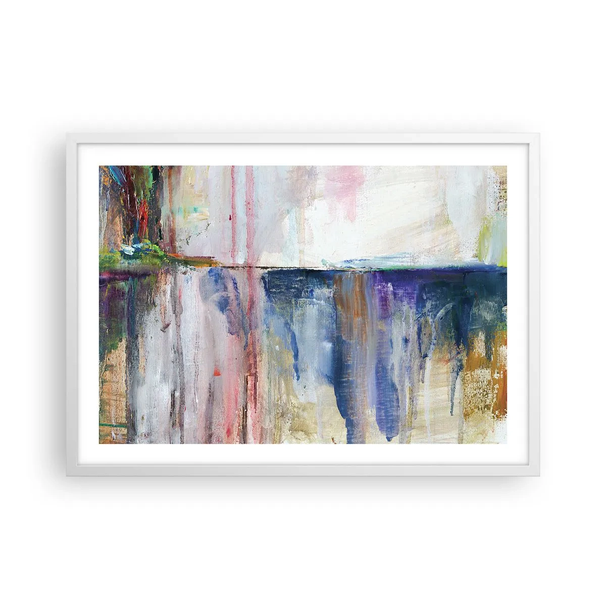 Poszter fekete keretben - Színes benyomások és társítások - 70x50 cm