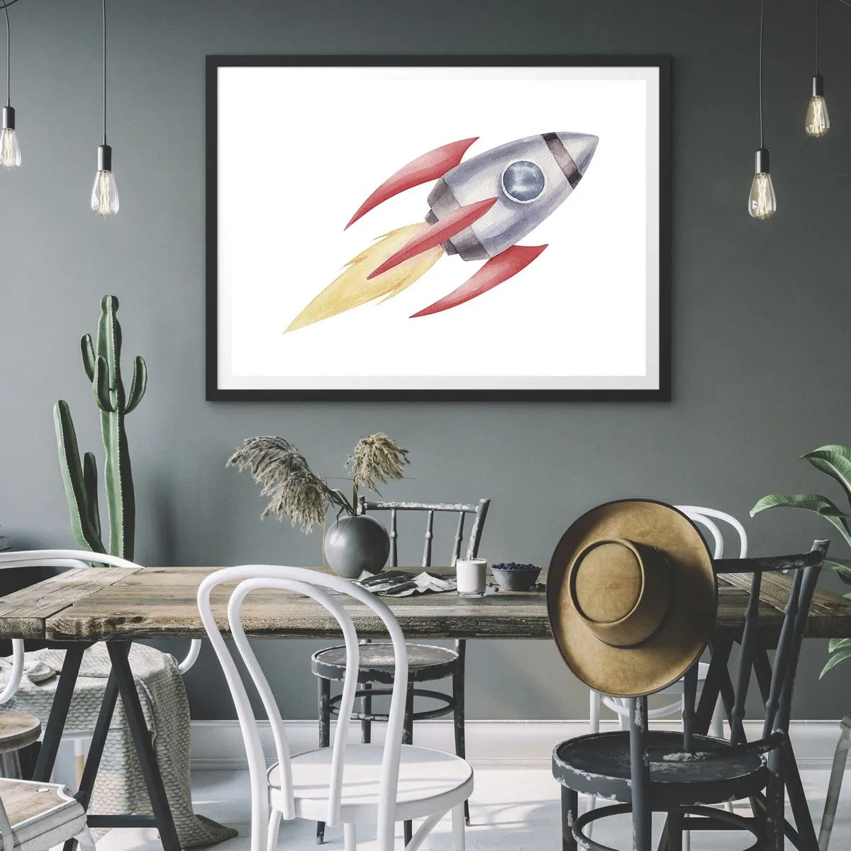 Poszter fehér keretben - Magasabbra, gyorsabban, messzebbre - 100x70 cm