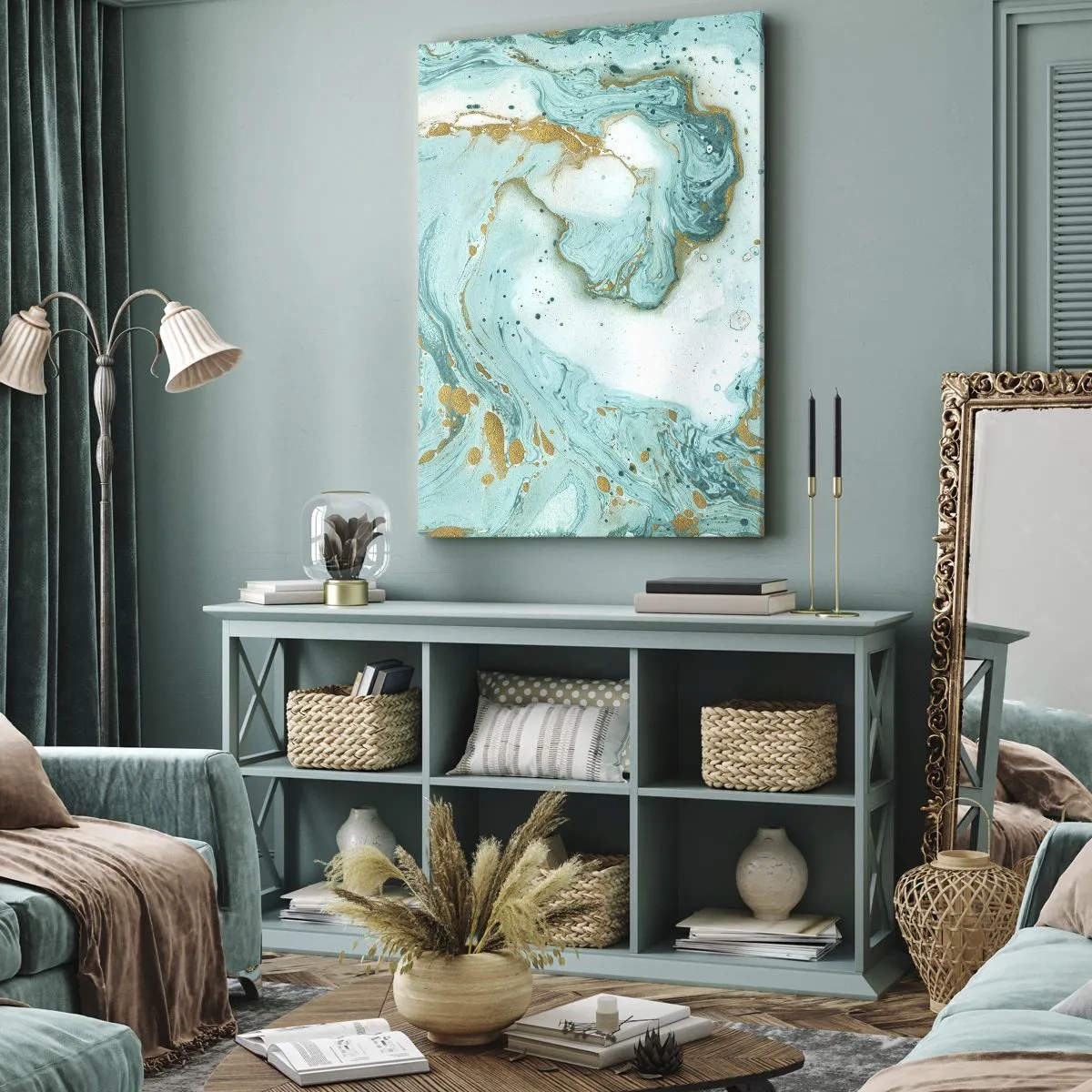 Vászonkép - Az Edo-korszak nagy hulláma alatt - 50x70 cm