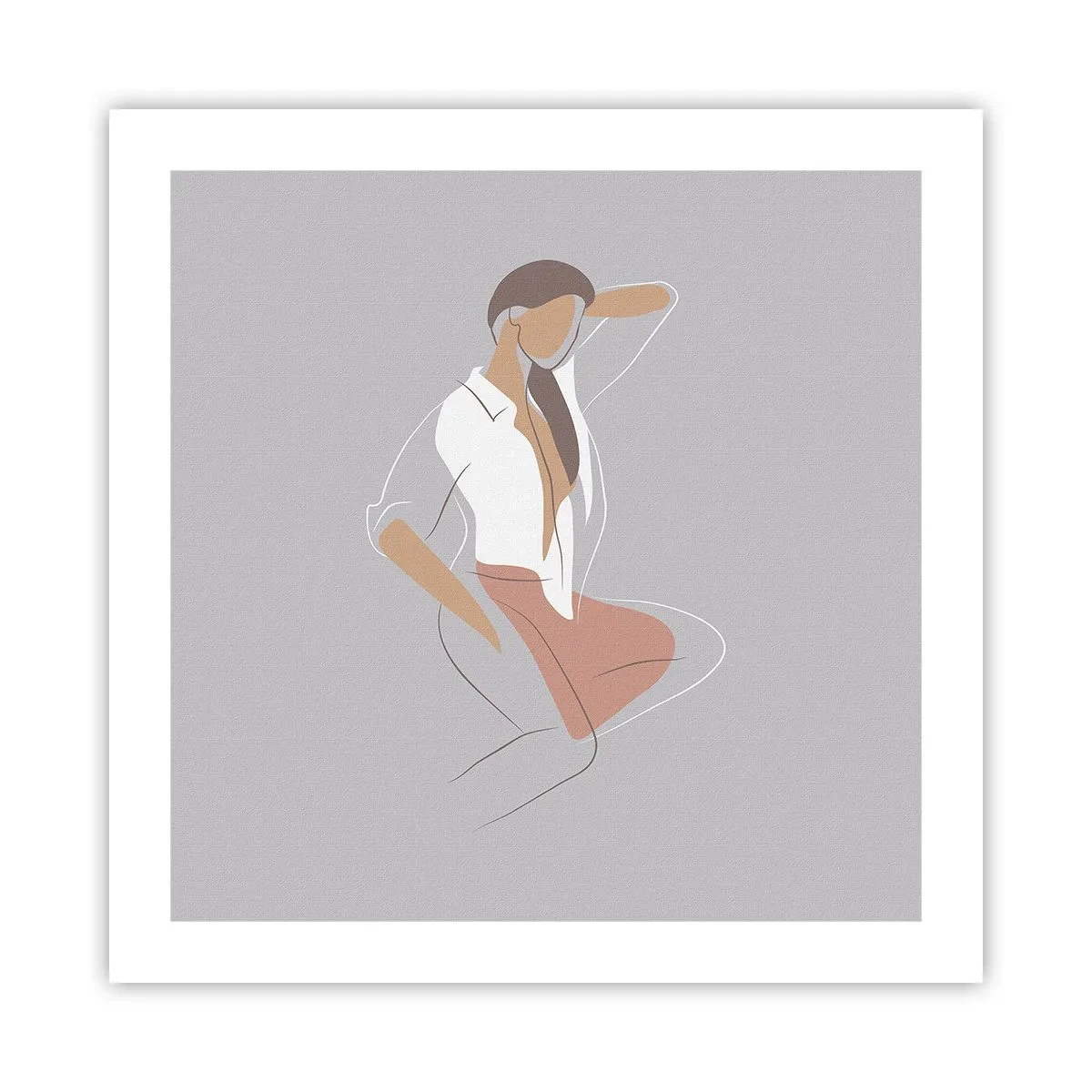 Poszter - Kecsesség kontúrja - 50x50 cm