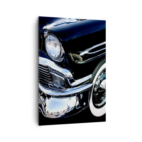 Vászonkép - Klasszika ezüst, fekete és fehér színben - 70x100 cm