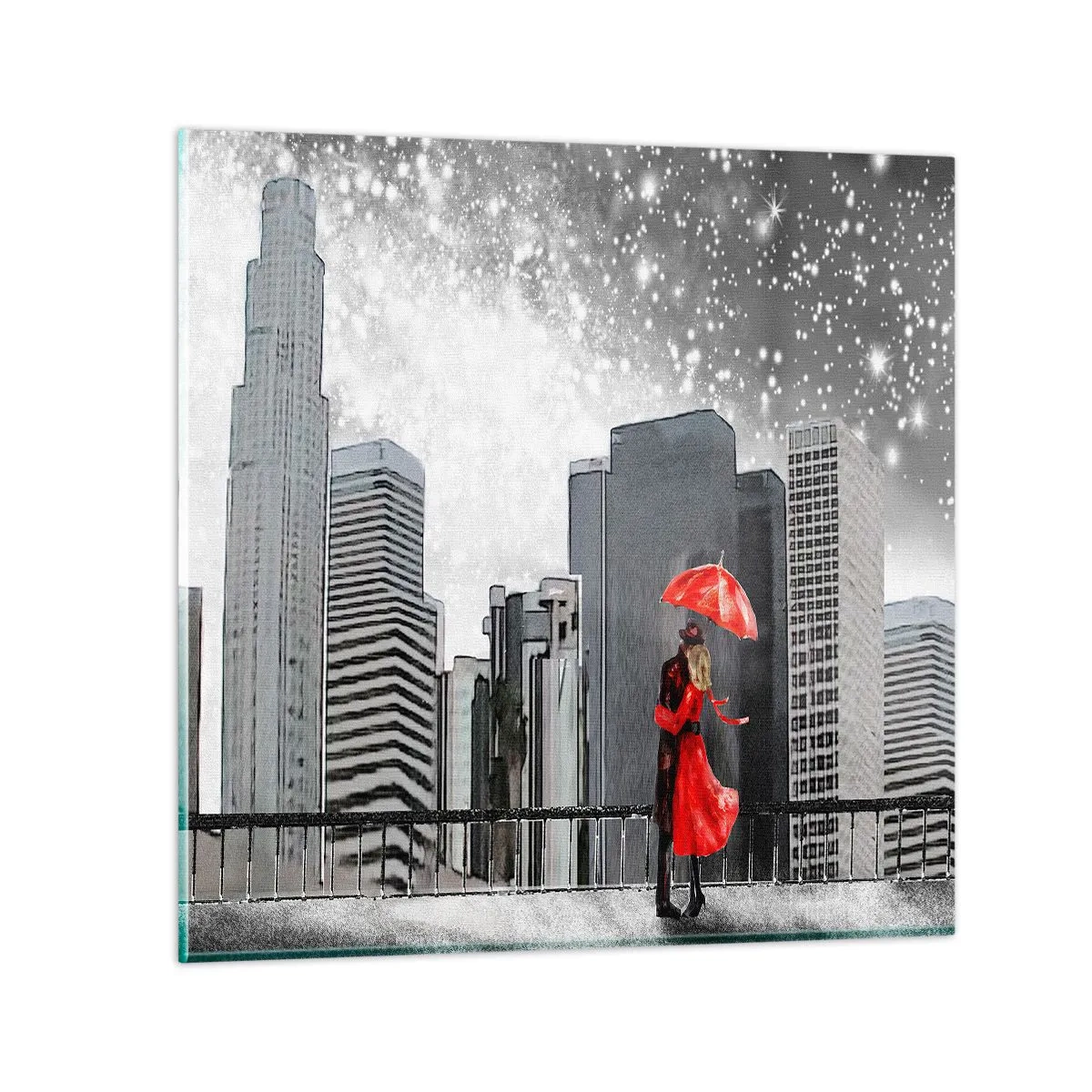 Üveg kép - Az ember nem kő - 30x30 cm