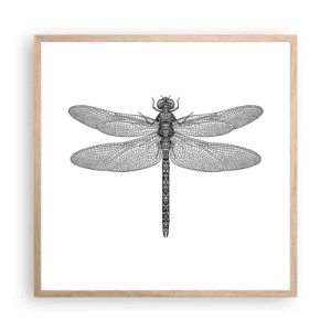 Poszter világos tölgy keretben - A természet precizitása - 60x60 cm