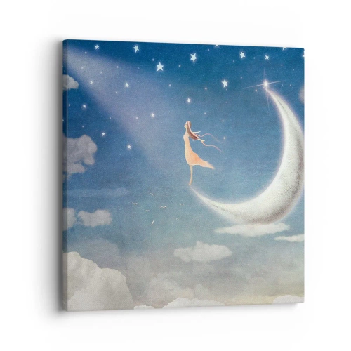 Vászonkép - Kék udvarló - 40x40 cm