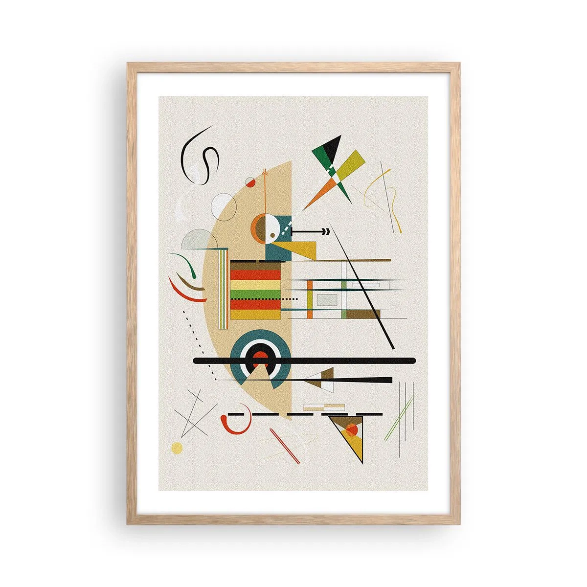 Poszter világos tölgy keretben - És nevet a világ - 50x70 cm