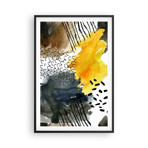 Poszter fehér keretben - Az elemek találkozása - 61x91 cm