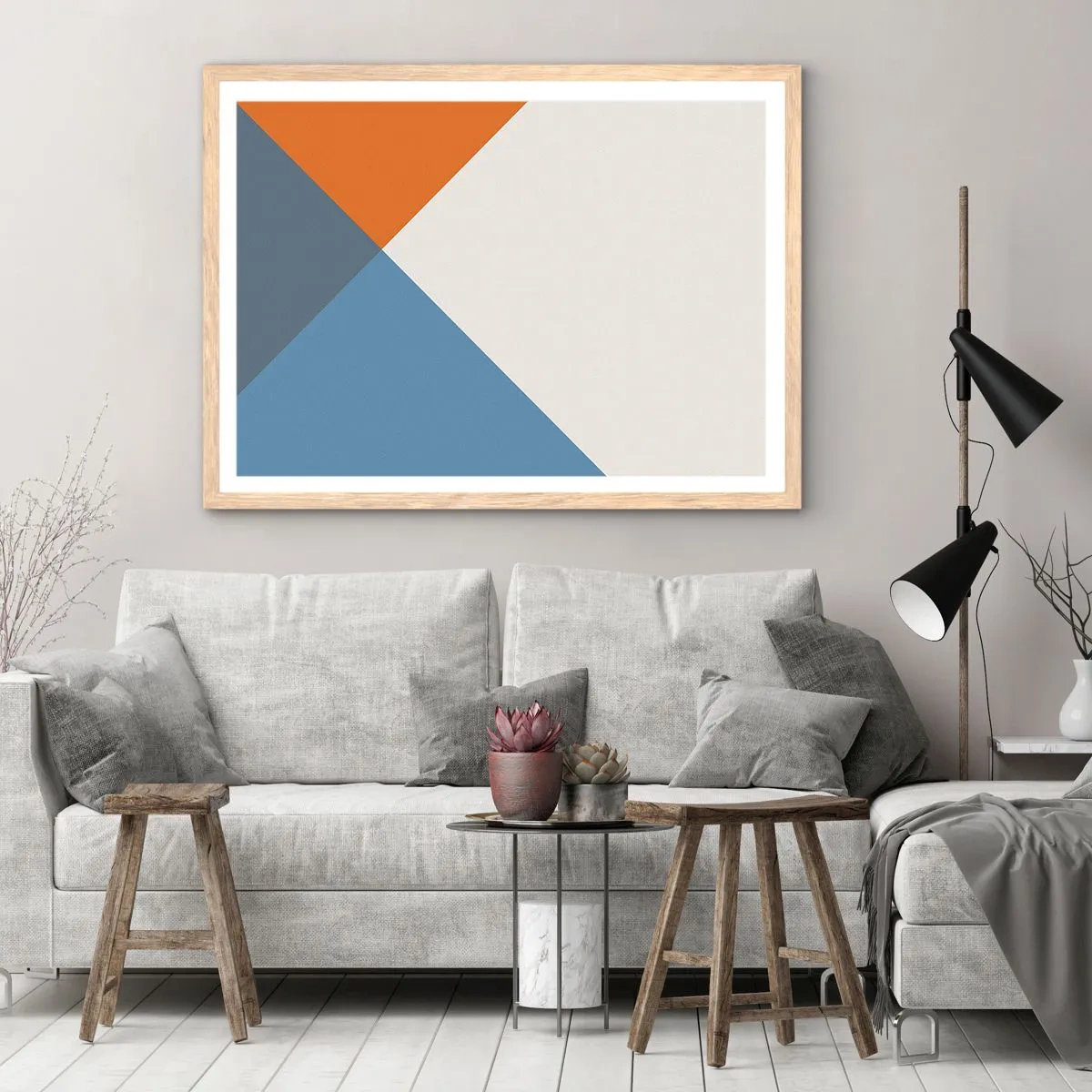Poszter világos tölgy keretben - Szögben… - 40x30 cm