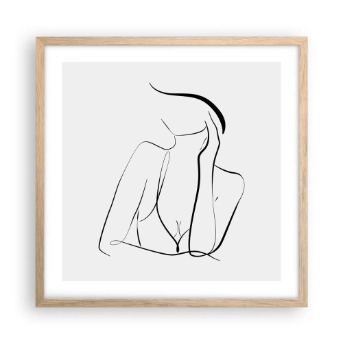 Poszter világos tölgy keretben - Az álmok hullámán - 50x50 cm