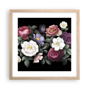 Poszter világos tölgy keretben - Az angol kertből - 40x40 cm