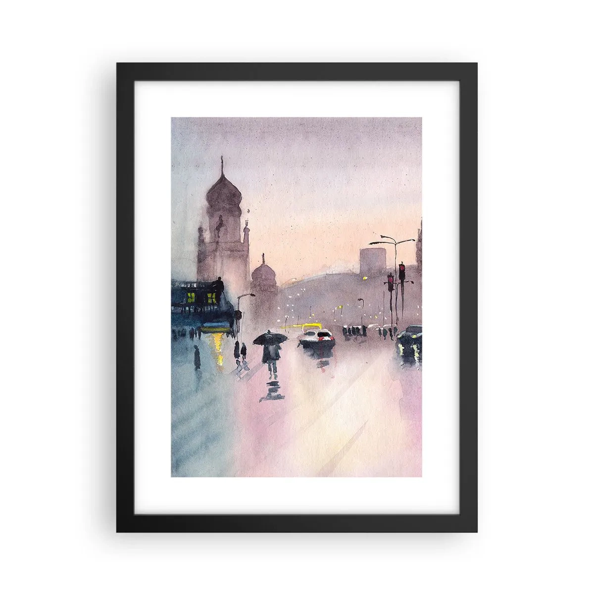 Poszter fehér keretben - Az esős ködben - 30x40 cm