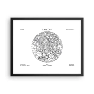 Poszter fehér keretben - Krakkó anatómiája - 50x40 cm