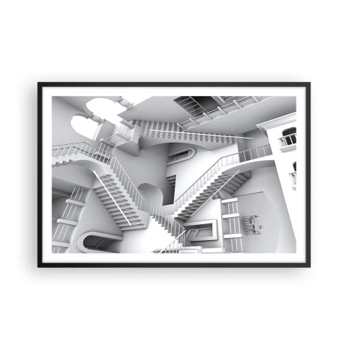 Poszter fehér keretben - A tér paradoxonjai - 91x61 cm