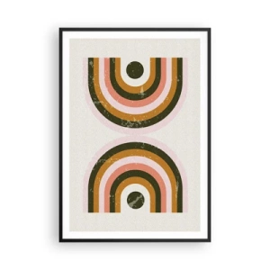 Poszter fehér keretben - Iker absztrakció - 70x100 cm