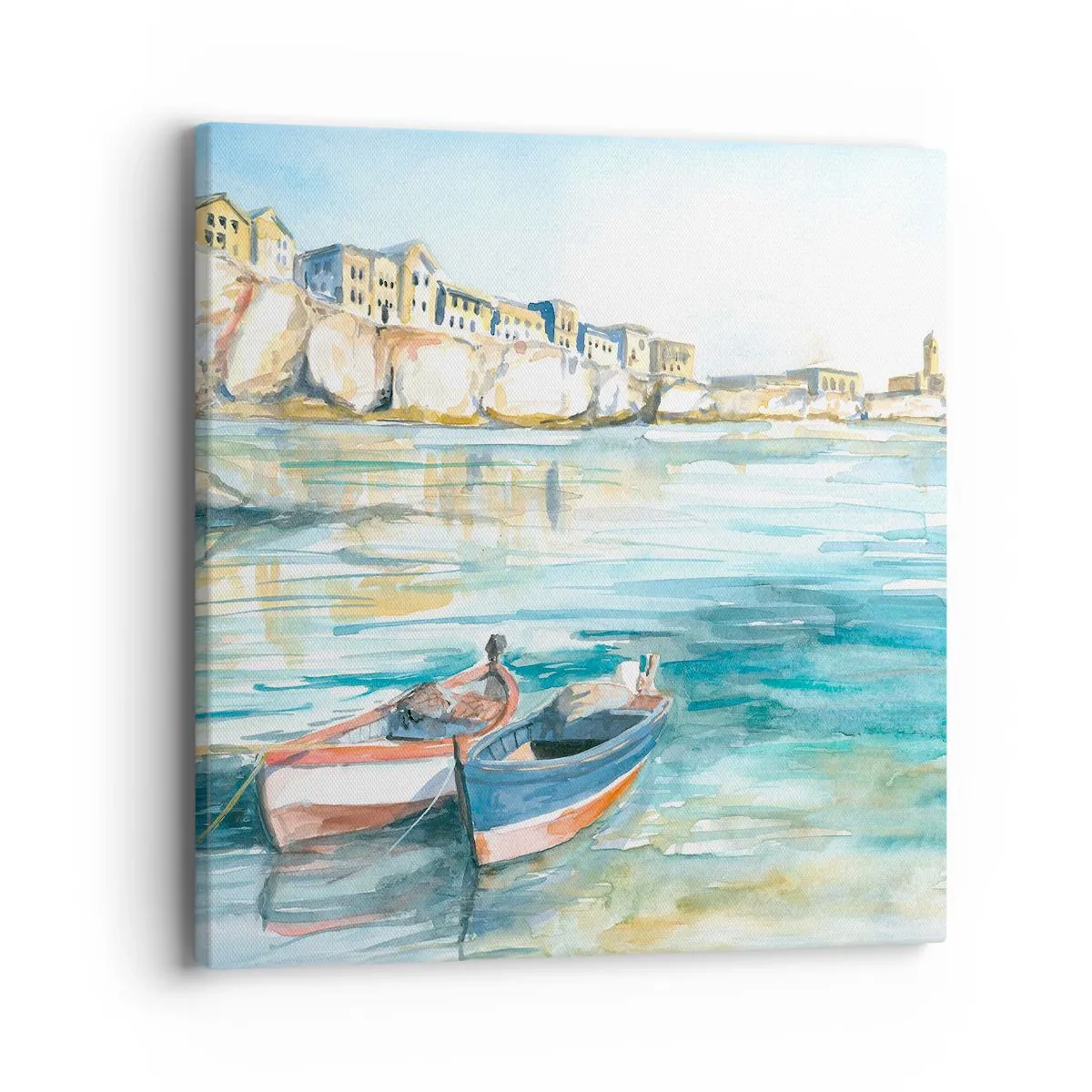 Vászonkép - Tájkép azúrkéken - 40x40 cm