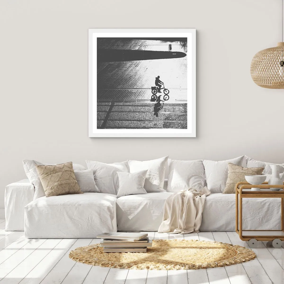 Poszter fekete keretben - Előre, a városon keresztül - 40x40 cm