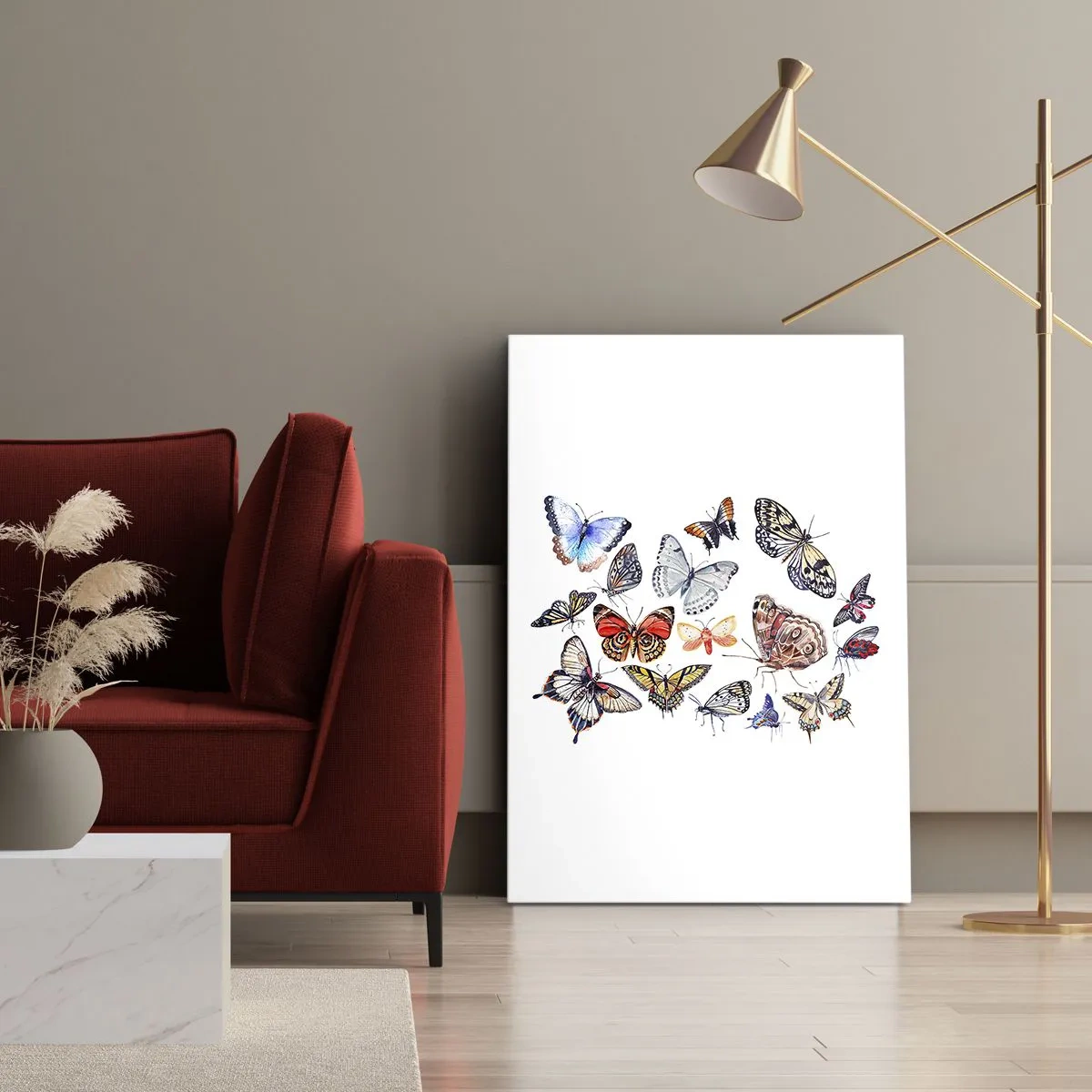 Vászonkép - Csipkés, színes raj - 80x120 cm