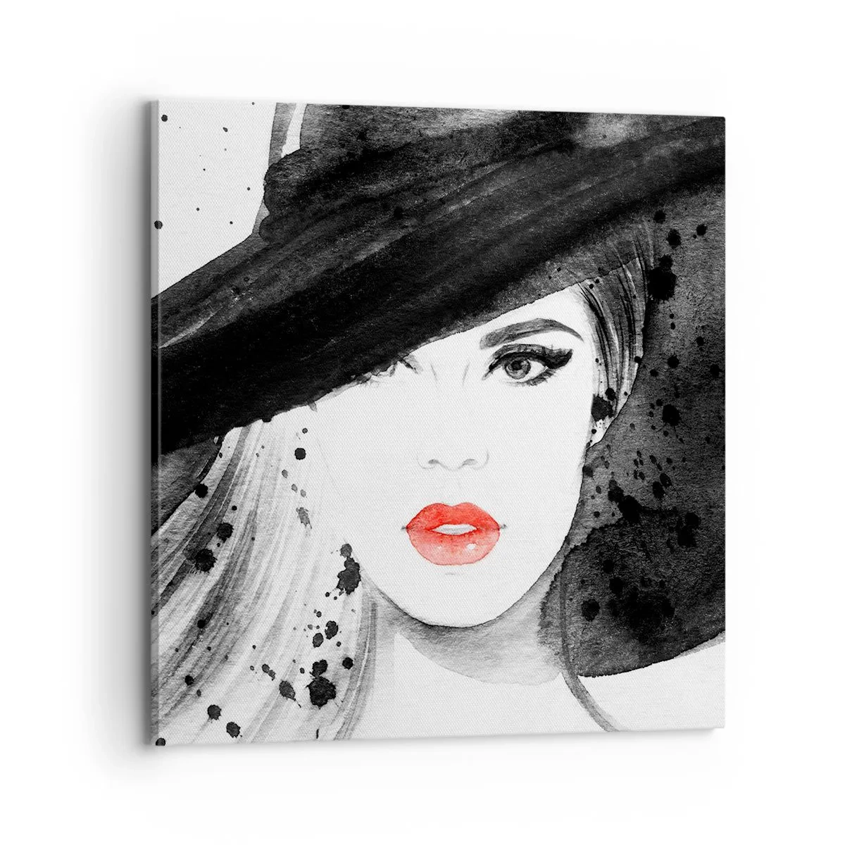 Vászonkép - Hölgy a feketében - 70x70 cm