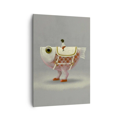 Vászonkép - A halas lovas - 70x100 cm