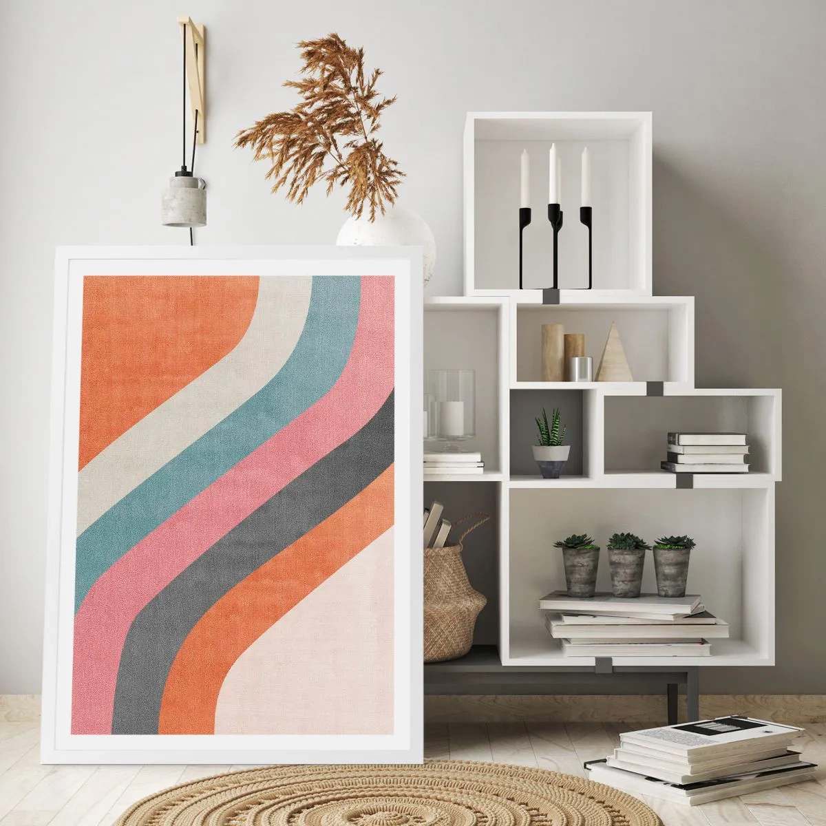 Poszter fekete keretben - Diagonális kompozíció - mozgás - 40x50 cm