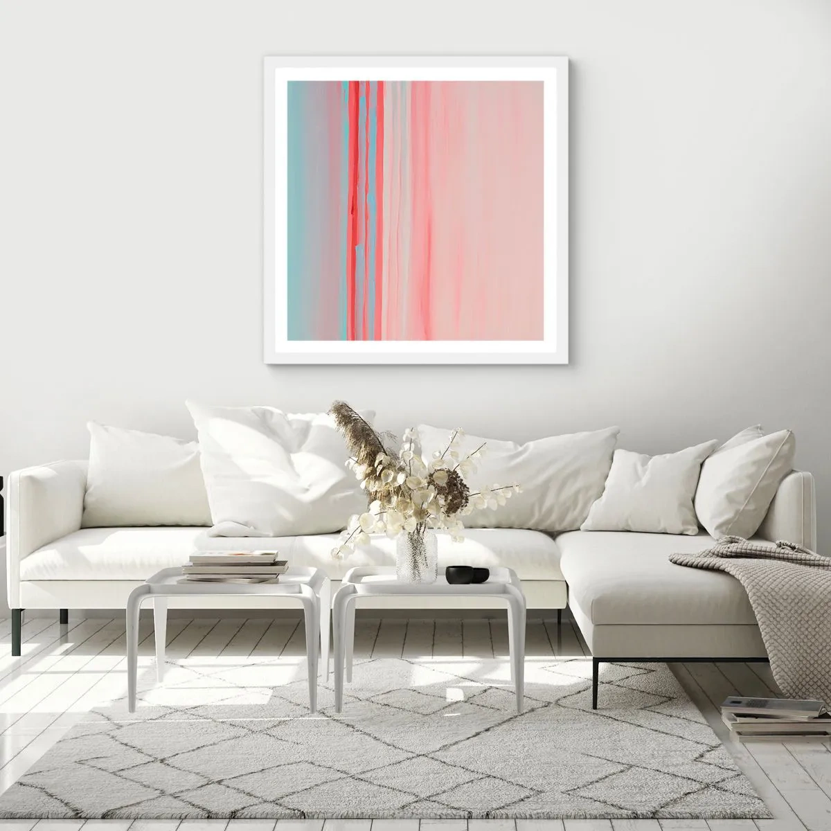 Poszter fekete keretben - Absztrakció hajnalban - 60x60 cm