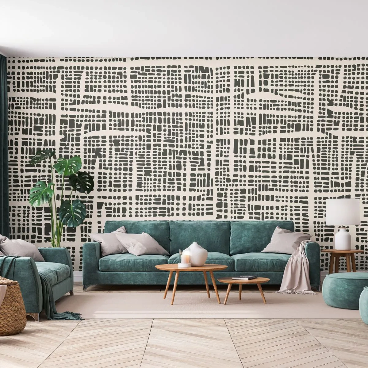 Öntapadós Fotótapéta Deluxe Sticker - Szőtt kompozíció - Absztrakció, Grafika, Darab - 250x175 cm