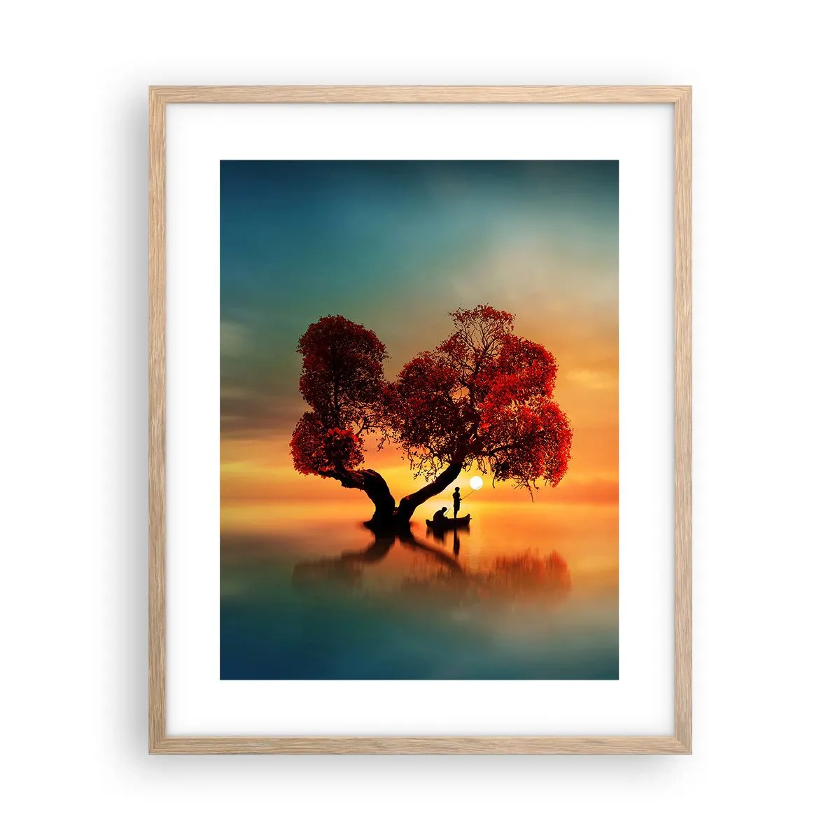 Poszter világos tölgy keretben - A világtalanság csendje és az eltávoldotak - 40x50 cm