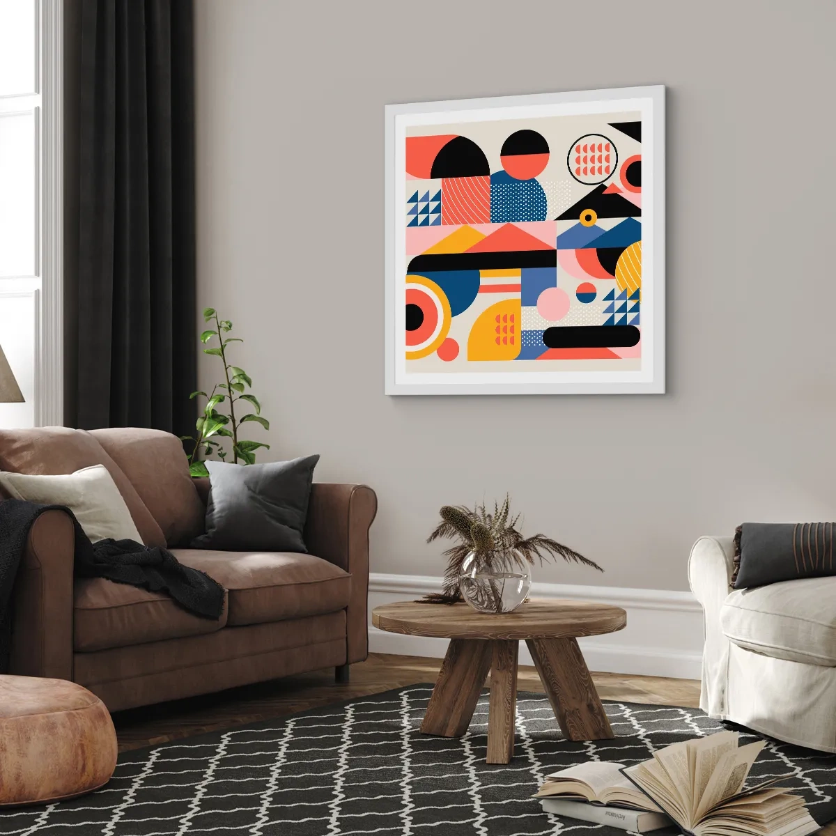 Poszter fekete keretben - Összetétel: játszadozzunk - 60x60 cm