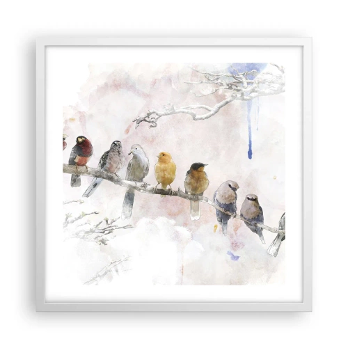 Poszter fekete keretben - Szárnyas találkozó - 50x50 cm