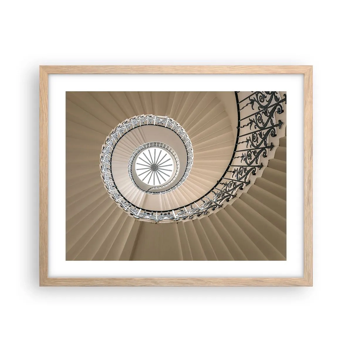 Poszter világos tölgy keretben - Egy kagyló közepén - 50x40 cm